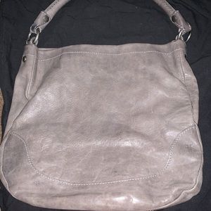 Frye Melissa Leather Hobo Handbag Ice Gray